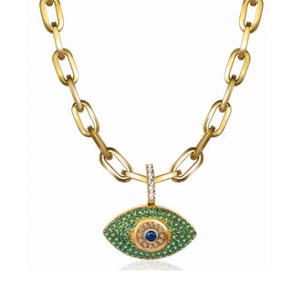 Emerald Gaze Evil Eye Necklace