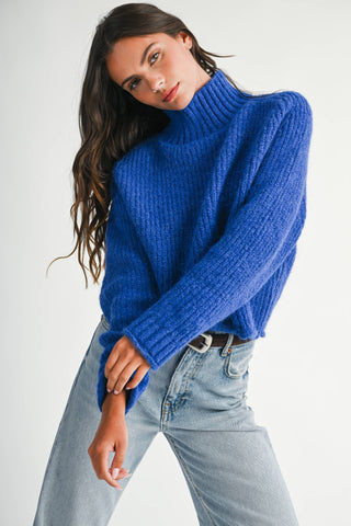 Remember Me Soft Brushed Mock Neck Sweater