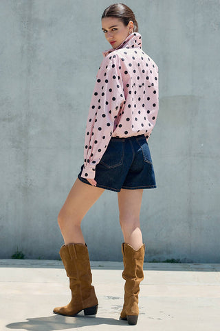 Chloe Polka Dot Zip Up Jacket
