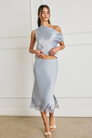 Amélie Satin Drape Top