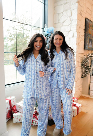 Blue Christmas - Long Nutcracker Pajamas Set