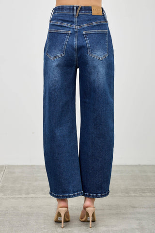 High Rise Low Curve Crop Barrel Jeans