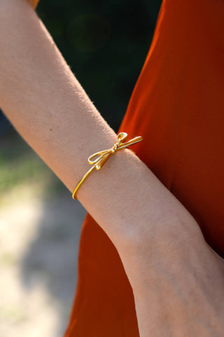 Ballet Core Bow Cuff - 18K Gold Plated