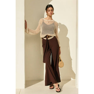 Ionian Air Ruched Side Knitted Top