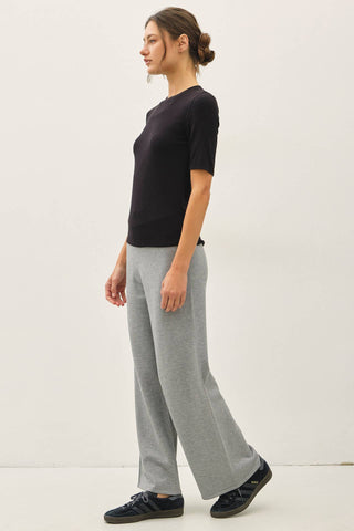 Mercer Wide Leg Ribbed Knit Lounge Pants