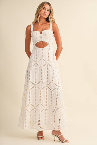 My Way Cutwork Dress