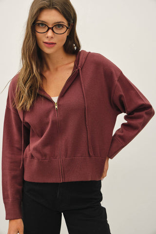 Mercer Ribbed Knit Hoodie Jacket