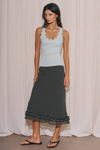 Lila Lace-Trim Tank