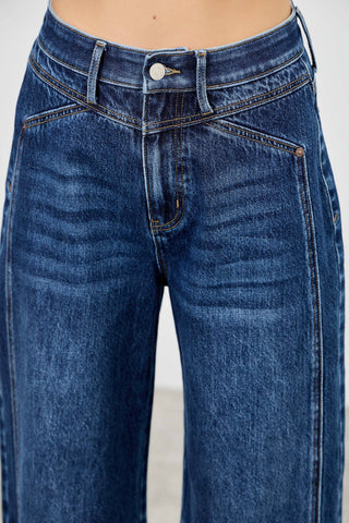 High Rise Low Curve Crop Barrel Jeans