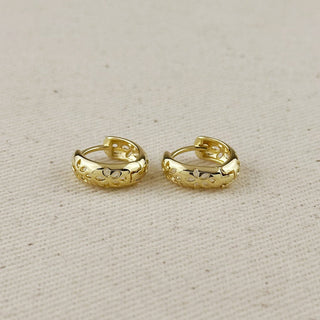 18k Gold Filled Leaves Huggies