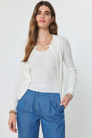 Soho Ribbed Tank And Cardigan Set
