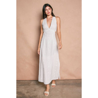 Stolen Moments Plunging Cutout Maxi Dress