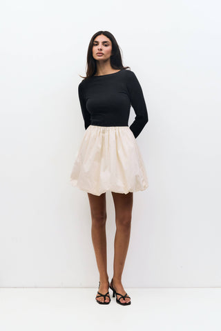 The Yasmin Dress | Long Sleeve Mini Bubble Dress