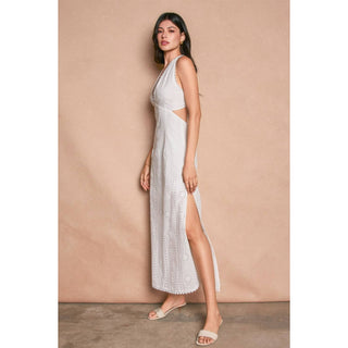 Stolen Moments Plunging Cutout Maxi Dress