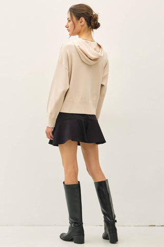 Mercer Ribbed Knit Hoodie Jacket