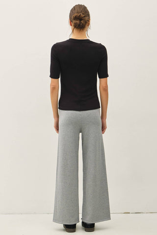 Mercer Wide Leg Ribbed Knit Lounge Pants