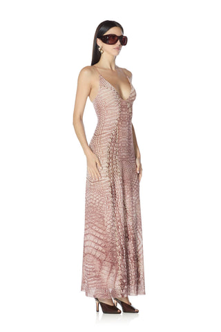 Romy Dress - Cappuccino Croc by AFRM
