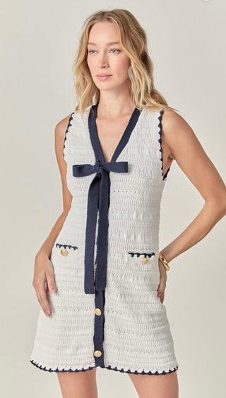 Bowline Crochet Mini Dress