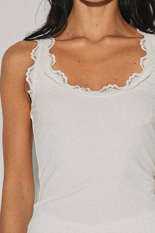 Lila Lace-Trim Tank