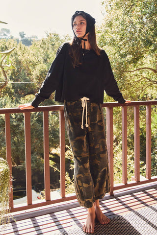 Camo-printed Drawstring Pants