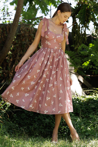 Primrose Vale Embroidered Midi Dress