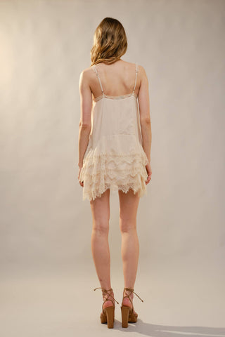 Scallop Lace Slip Dress