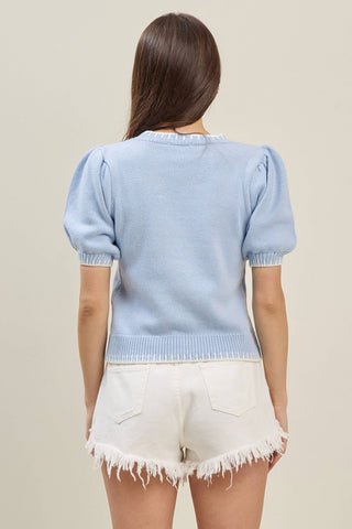 Fresh Catch Short Sleeve Sweater