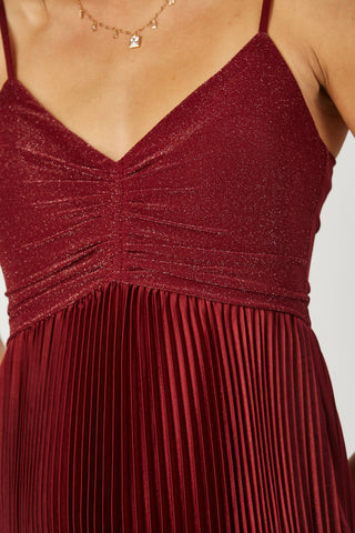 Portia pleated swing dress