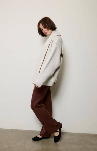 Toucan Embroidered Shawl Cardigan
