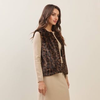 Wild Noir Faux Fur Vest