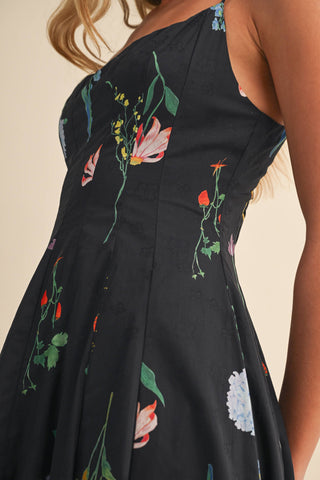 Wild Bloom Flared Maxi Dress