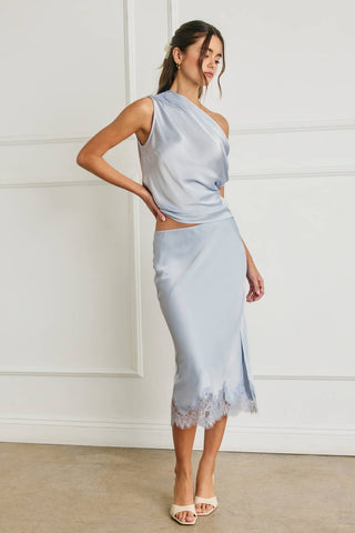 Amélie Satin Drape Top