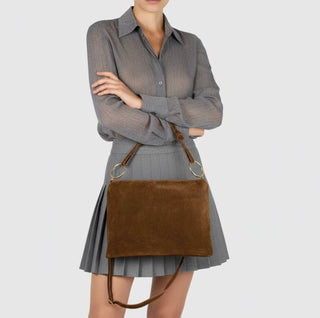 Italian Suede Leather Shoulder Bag