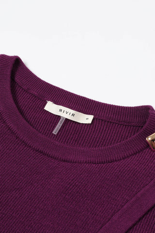 Knit Overlay Long Sleeve Top