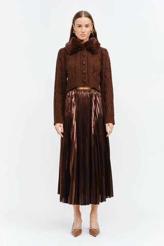 Angie Brown Cardigan Sweater