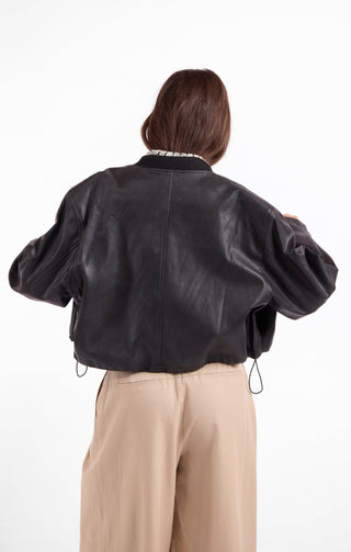 Academy Faux Leather Bomber