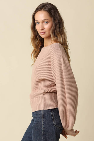 Tessa Ribbed Boat Neck Sweater