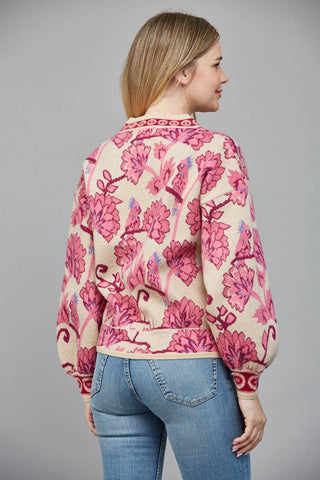 Solara Jacquard Cardigan Sweater