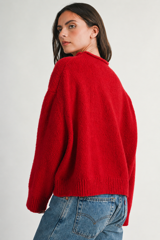 Remember Me Soft Brushed Mock Neck Sweater
