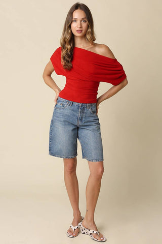 Carina Draped One Shoulder Top