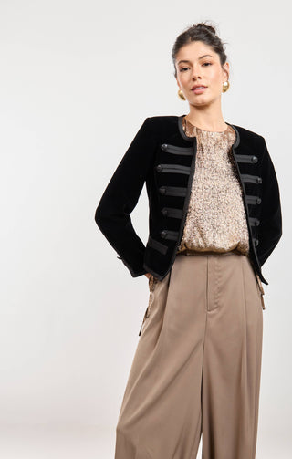 Headliner Velvet Military Jacket