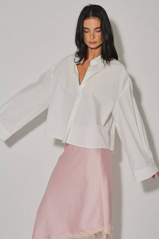 Rue Cropped Button Down Shirt