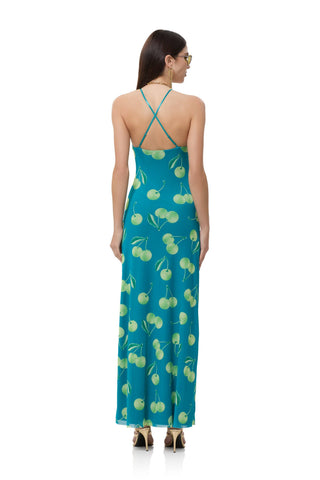 Romy Dress - Teal Cherry