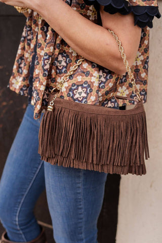 Sloane Fringe Clutch