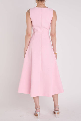 Rosé Riviera Tweed Midi Dress