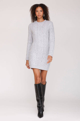 Cable Knit Mini Sweater Dress
