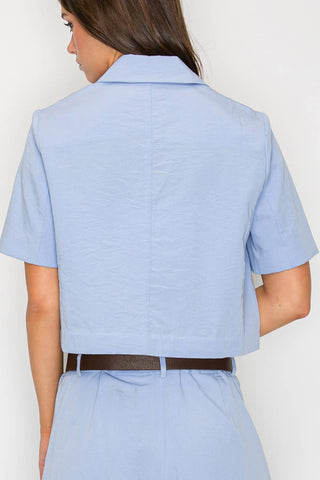 Gwen Short Sleeve Cropped Blazer