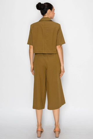 Gwen Pleated Wide Culotte Pants