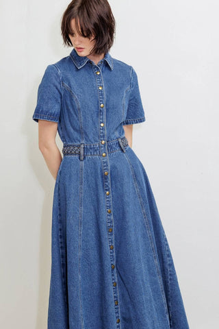 Sloane Denim Midi Dress