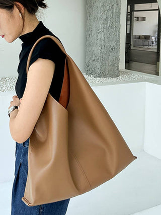 Rowan Oversized Leather Tote Shoulder Bag Set